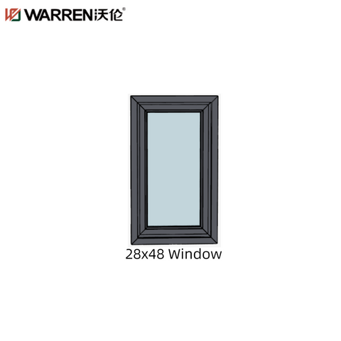 28x48 Casement Aluminium Double Glazing Blue Double Hung Window Price