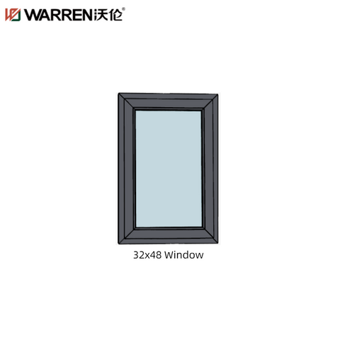 32x48 Tilt And Turn Aluminium Glass Blue Double Hung Window Price