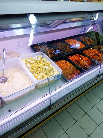 1.8m - 30m meat display counter 110v 60hz with lifting doors / sliding doors on China WDMA