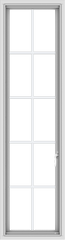 WDMA 18x66 (17.5 x 65.5 inch) White Vinyl uPVC Push out Casement Window with Colonial Grids
