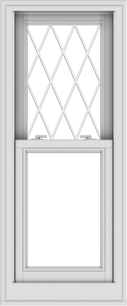 WDMA 20x48 (19.5 x 47.5 inch)  Aluminum Single Double Hung Window with Diamond Grids