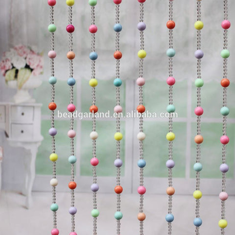 21MM roses 6MM&12MM clear round crystal beaded curtains for doorway on China WDMA