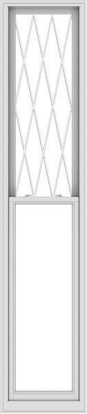 WDMA 24x114 (23.5 x 113.5 inch)  Aluminum Single Double Hung Window with Diamond Grids