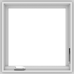 WDMA 24x24 (23.5 x 23.5 inch) White Vinyl uPVC Crank out Casement Window without Grids Interior