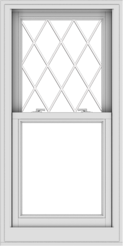 WDMA 24x48 (23.5 x 47.5 inch)  Aluminum Single Double Hung Window with Diamond Grids