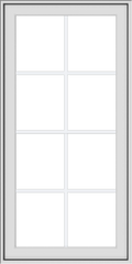 WDMA 24x48 (23.5 x 47.5 inch) White uPVC Vinyl Push out Awning Window with Colonial Grids Exterior