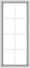 WDMA 24x54 (23.5 x 53.5 inch) uPVC Vinyl White push out Casement Window with Colonial Grids