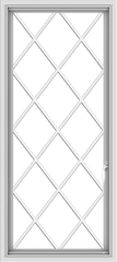 WDMA 24x54 (23.5 x 53.5 inch) uPVC Vinyl White push out Casement Window without Grids with Diamond Grills