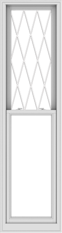 WDMA 24x90 (23.5 x 89.5 inch)  Aluminum Single Double Hung Window with Diamond Grids