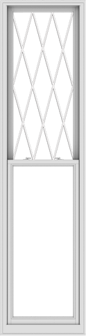 WDMA 28x108 (27.5 x 107.5 inch)  Aluminum Single Double Hung Window with Diamond Grids