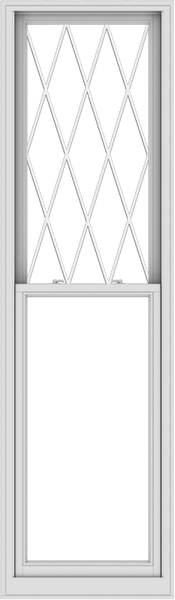 WDMA 28x96 (27.5 x 95.5 inch)  Aluminum Single Double Hung Window with Diamond Grids