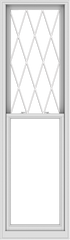 WDMA 28x96 (27.5 x 95.5 inch)  Aluminum Single Double Hung Window with Diamond Grids