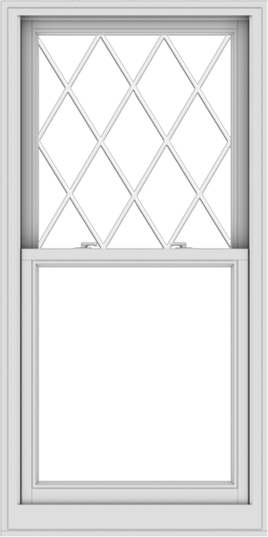 WDMA 30x60 (29.5 x 59.5 inch)  Aluminum Single Double Hung Window with Diamond Grids