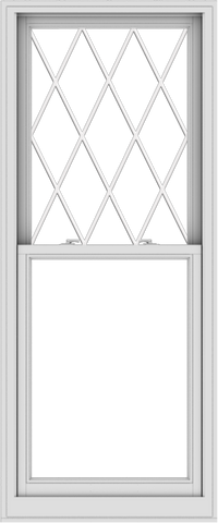 WDMA 30x72 (29.5 x 71.5 inch)  Aluminum Single Double Hung Window with Diamond Grids