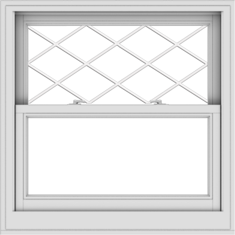 WDMA 34x34 (33.5 x 33.5 inch)  Aluminum Single Double Hung Window with Diamond Grids