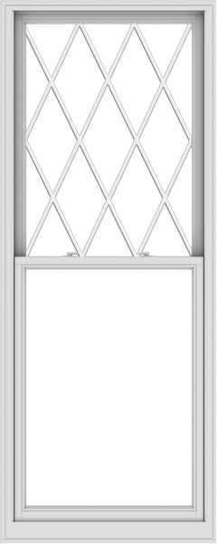WDMA 36x90 (35.5 x 89.5 inch)  Aluminum Single Double Hung Window with Diamond Grids