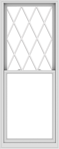 WDMA 36x90 (35.5 x 89.5 inch)  Aluminum Single Double Hung Window with Diamond Grids