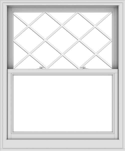WDMA 40x48 (39.5 x 47.5 inch)  Aluminum Single Double Hung Window with Diamond Grids