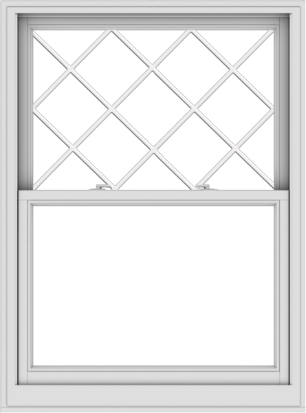 WDMA 40x54 (39.5 x 53.5 inch)  Aluminum Single Double Hung Window with Diamond Grids