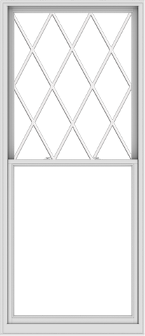 WDMA 44x102 (43.5 x 101.5 inch)  Aluminum Single Double Hung Window with Diamond Grids