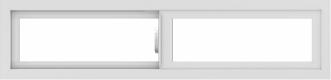 WDMA 48x12 (47.5 x 11.5 inch) Vinyl uPVC White Slide Window without Grids Interior