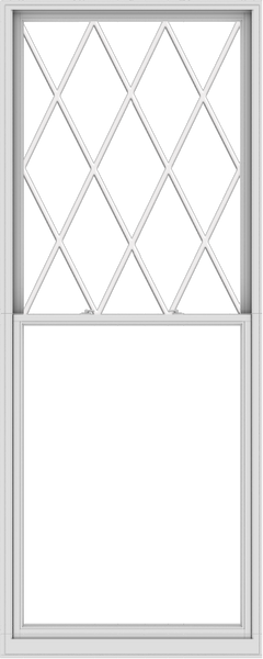 WDMA 48x120 (47.5 x 119.5 inch)  Aluminum Single Double Hung Window with Diamond Grids