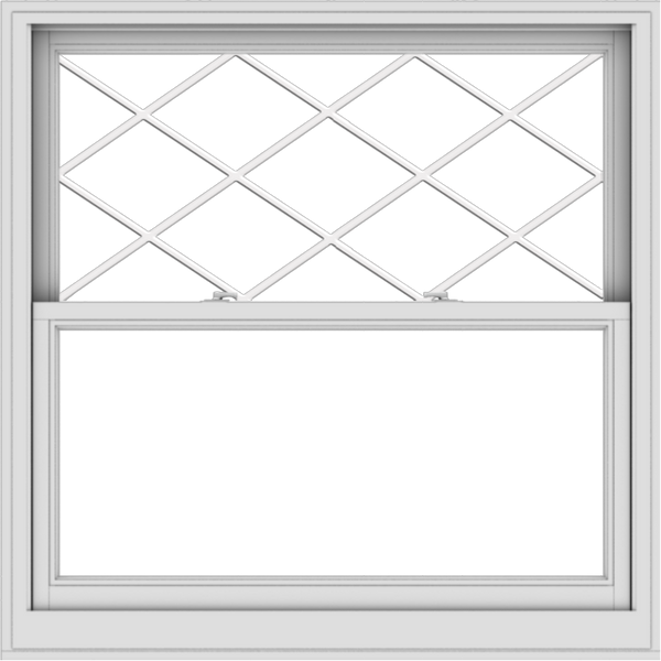 WDMA 48x48 (47.5 x 47.5 inch)  Aluminum Single Double Hung Window with Diamond Grids