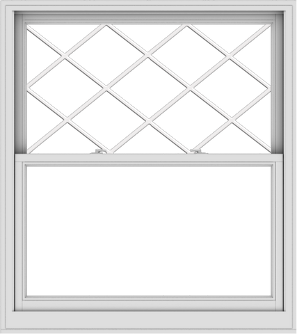 WDMA 48x54 (47.5 x 53.5 inch)  Aluminum Single Double Hung Window with Diamond Grids