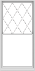 WDMA 48x96 (47.5 x 95.5 inch)  Aluminum Single Double Hung Window with Diamond Grids