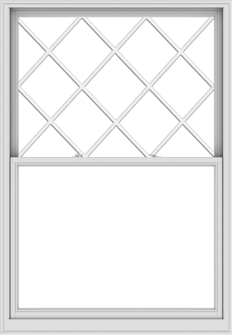 WDMA 54x78 (53.5 x 77.5 inch)  Aluminum Single Double Hung Window with Diamond Grids