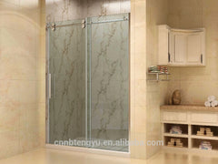 6-10mm 12mm High quality shower room door price/ tempered sliding glass shower door on China WDMA