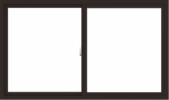 WDMA 60x36 (59.5 x 35.5 inch) Vinyl uPVC Dark Brown Slide Window without Grids Interior