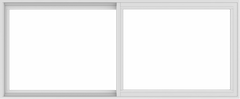 WDMA 72x30 (71.5 x 29.5 inch) Vinyl uPVC White Slide Window without Grids Interior