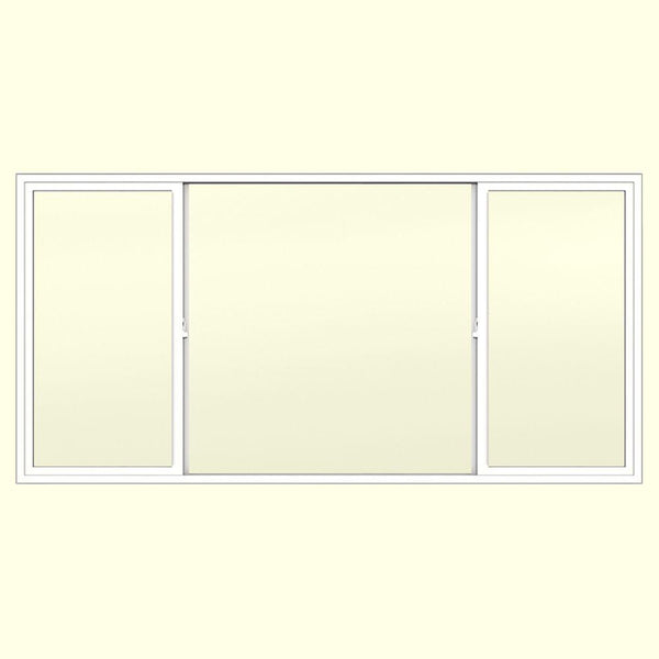 96x48 95.5x47.5 White Color Vinyl PVC Sliding Window With Fiberglass Mesh Screen
