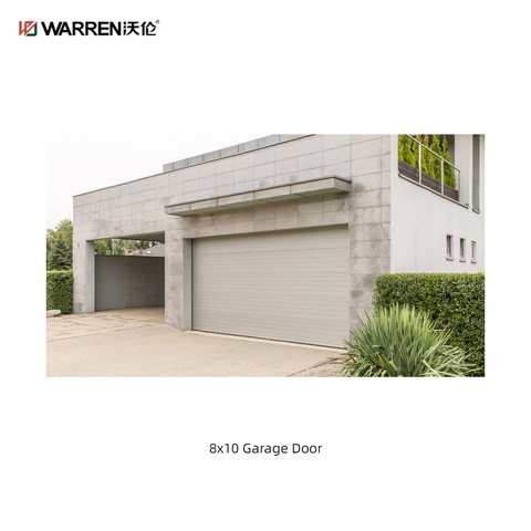 Warren 8x10 Black Double Garage Door With Windows for House