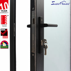 AAMA Single panel aluminum french doors exterior double tempered fiberglass shed doors on China WDMA