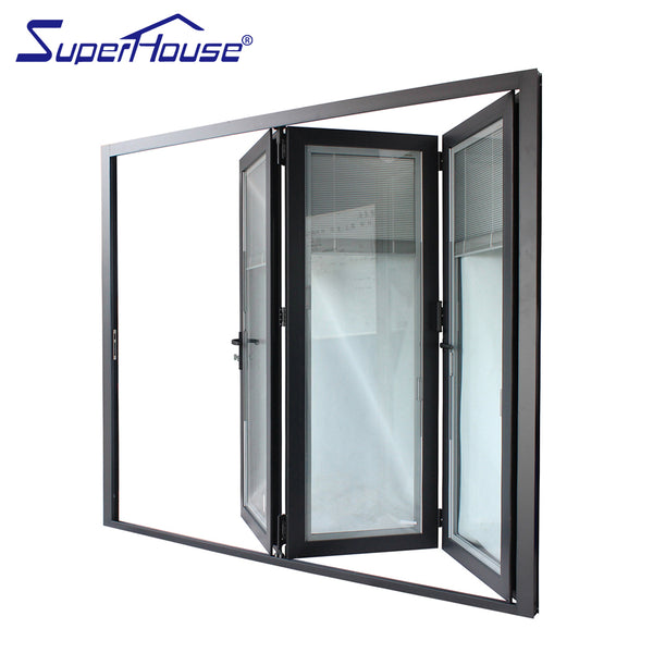 AS2047/CSA/AAMA standard exterior double glass aluminum bi-fold door/aluiminium patio door on China WDMA