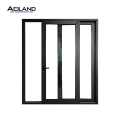 Aluminium 3 panel sliding door with bi fold screen on China WDMA