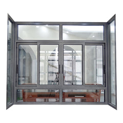 Aluminium Powder Coated Balcony Patio Toughened Glass Sliding Bay Window on China WDMA