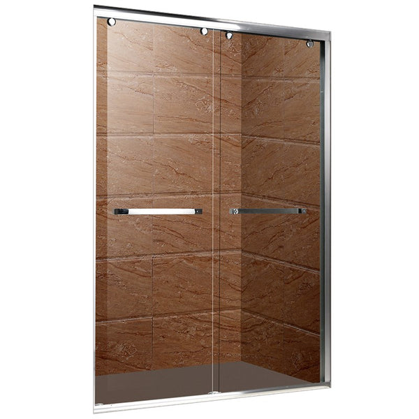 Aluminium framed tempered glass sliding shower door with roller on China WDMA