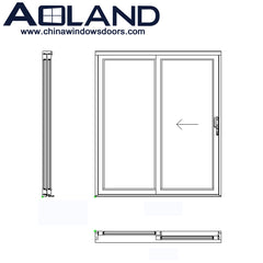 Aluminium patio entry sliding doors manufacturers with double glass for sale on China WDMA