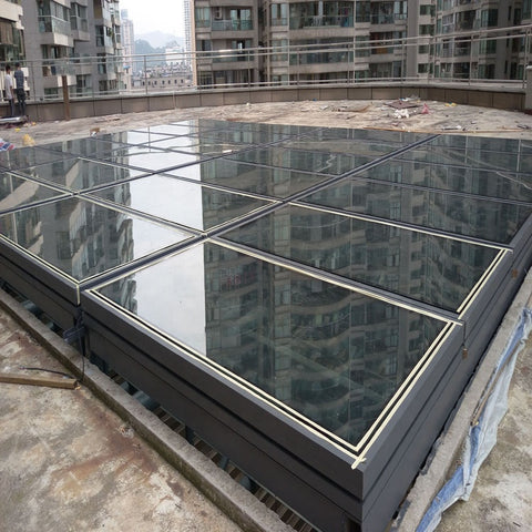 Aluminium profile laminated glass mosquito net vertical lift intelligent slide skylight blinds roofing window on China WDMA
