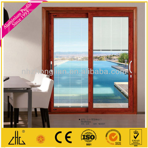 Aluminium window with electrical blind for house/sliding door electric blind for villa,apartment/factory supplier/manufacturer