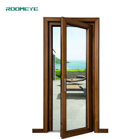 Aluminium wood french doors single casement patio door on China WDMA