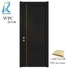 Aluminum alloy Decorative line wpc solid wood bedroom door on China WDMA