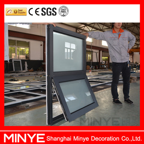 Aluminum awning window with double tempered glass/awning window opener/top hung casement windows on China WDMA