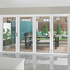 Aluminum door for big view with retractable screen bi folding window doors for bedroom with 3 track system on China WDMA