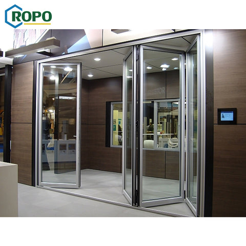 Australia Standard Internal White Color Outdoor Bi Folding French Patio Door With Screen on China WDMA