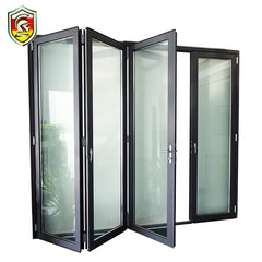Bahamas modern style double laminated safety glass patio sliding accordion bifold doors on China WDMA