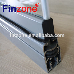 CE standard transparent accordion frameless sliding folding stacking glass door on China WDMA